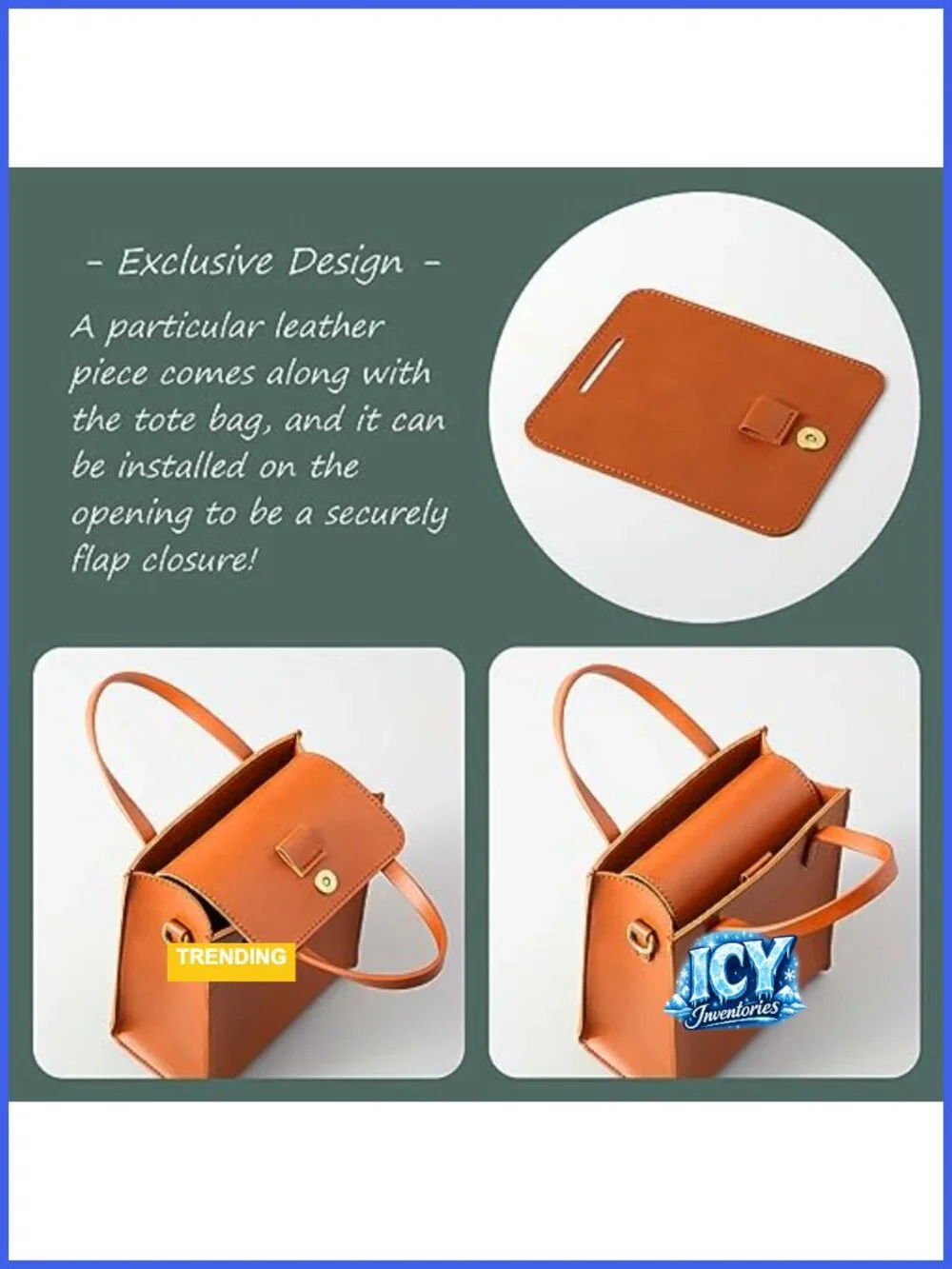 Vegan Leather Mini Tote Bag Satchel Crossbody Adjustable Strap